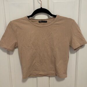 Zara Tan Crop Top